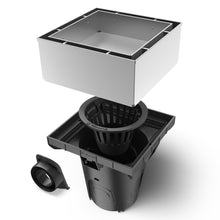Charger l'image dans la galerie, 12x12 Plastic NEO catch basin (NEO 300-CBP), stainless fillable slot, C Class
