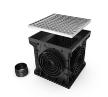 Charger l'image dans la galerie, 16x16 Plastic catch basin (BASE 400-CBP), galvanized steel grate, A Class
