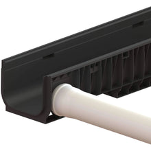 Load image into Gallery viewer, 8&quot; Plastic trench drain (BASE 200P), ductile cast iron grate, C class
