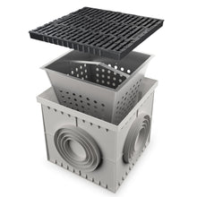 Load image into Gallery viewer, 22x22 Plastic catch basin (BASE 550-CBP), ductile iron grate (ADA), C Class
