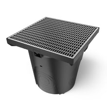 Charger l'image dans la galerie, 22x22 Plastic NEO catch basin (NEO 550-CBP), galvanized steel grate ADA
