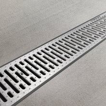 Load image into Gallery viewer, 8&quot; Plastic trench drain (BASE 200P), galvanized steel grate, A class
