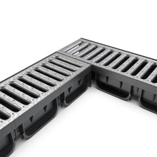 Load image into Gallery viewer, 4&quot; EASY 2 plastic trench drain, galvanized grate
