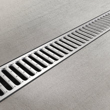 Load image into Gallery viewer, 4&quot; EASY 2 plastic trench drain, stainless grate
