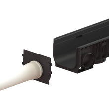 Load image into Gallery viewer, 8&quot; Plastic trench drain (BASE 200P), ductile cast iron grate, C class
