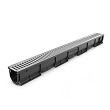 Charger l&#39;image dans la galerie, 3&quot; EASY 1 plastic trench drain, stainless grate
