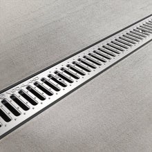 Load image into Gallery viewer, 4&quot; Plastic trench drain (BASE 100P), stainless grate, A Class
