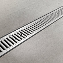 Load image into Gallery viewer, 4&quot; Plastic trench drain (BASE 100P), galvanized grate, A Class
