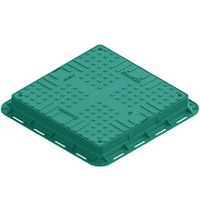 Load image into Gallery viewer, Plastic manhole cover - square (green)

